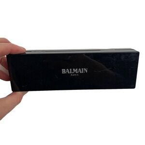 Balmain Paris Pen Case Black Hinged Holder No Pen Included Empty